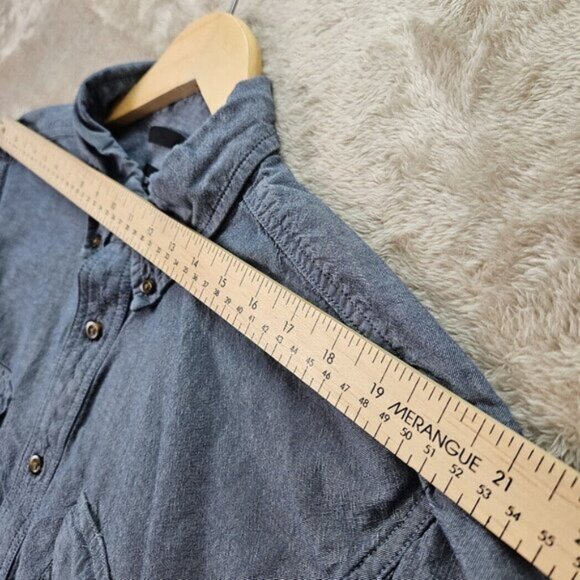 Carhartt Shirt Button-Down Gray Pocket Loose Fit Long Sleeve Mens Sz XL Workwear - Picture 6 of 10